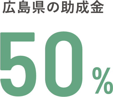 広島県の助成金 50%
